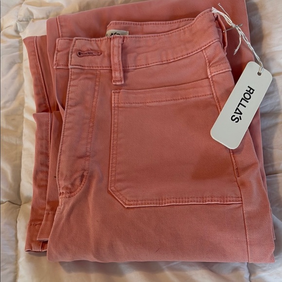 ROLLA'S Pink High Rise Jeans - Picture 2 of 7